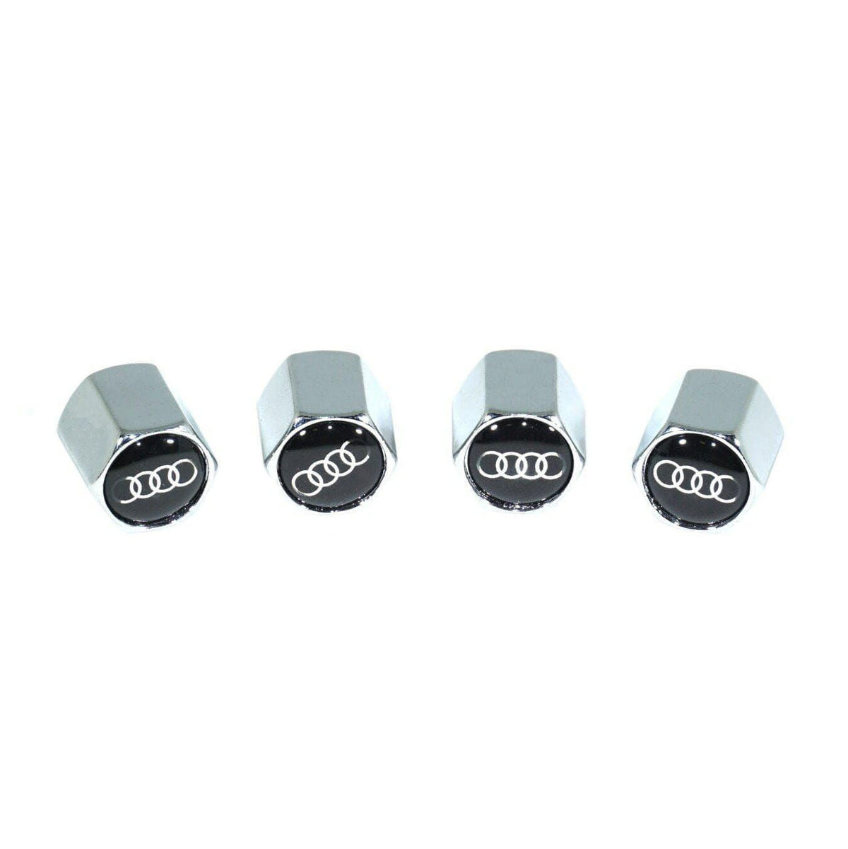 Chrome Valve Stem Tire Caps, Style: AUDI