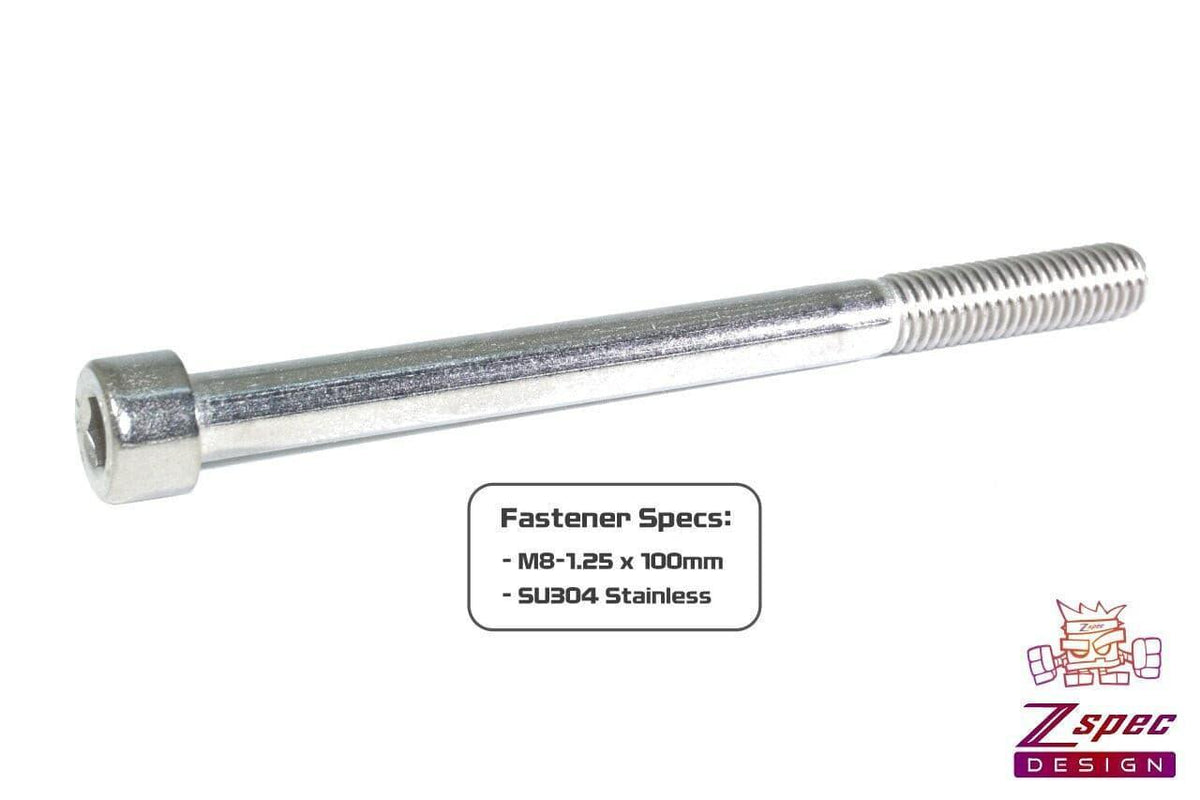 ZSPEC M8-1.25x100mm Socket-Cap SHSC Fasteners, Stainless, 10-Pack