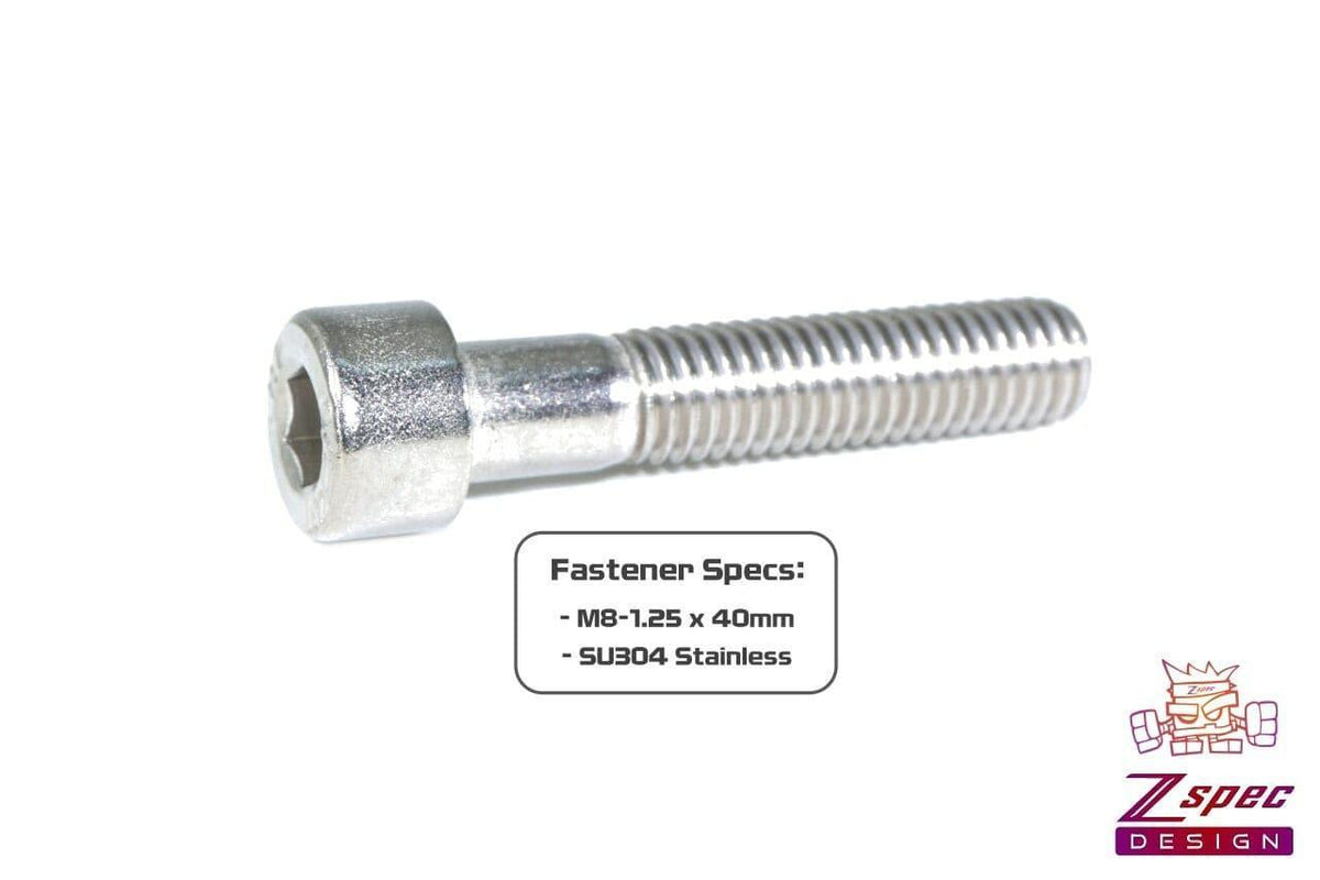 ZSPEC M8-1.25x40mm Socket-Head Socket Cap SHSC Fasteners, SUS304 Stainless, 10-Pack