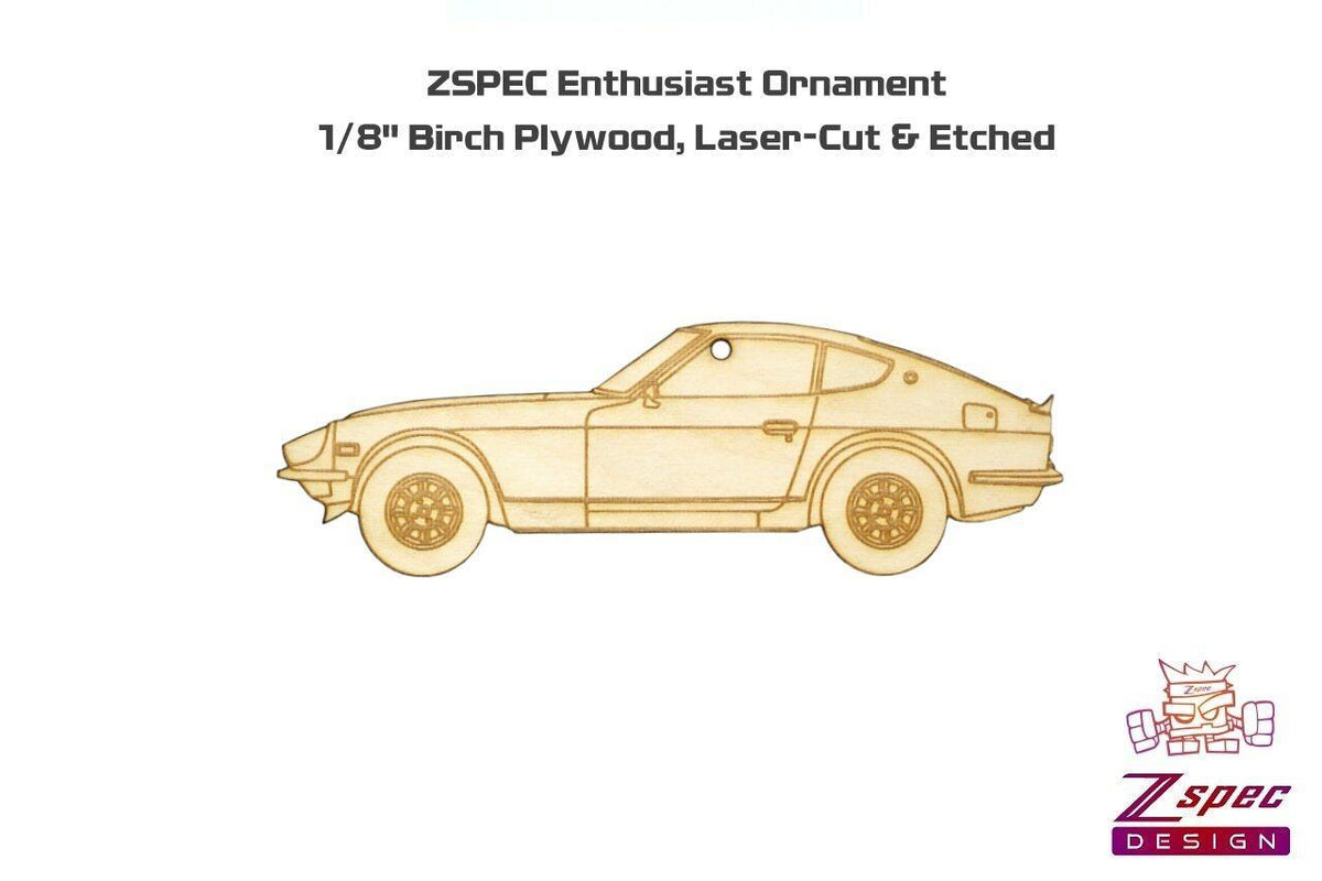 ZSPEC Laser-Engraved Birch Ornament, Style: S30 Datsun