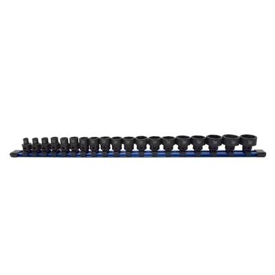 Astro Pneumatic Tool Company Impact Sockets, Nano, 3/8 in. Drive, Metric, Chromoly, Black, Set - 78319