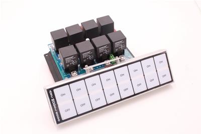 ARC-Auto Rod Controls Switch Panel, Aluminum, Dash Mount, 8.750 in.Wide, 2.375 in.Tall, .75 in. - 8000D