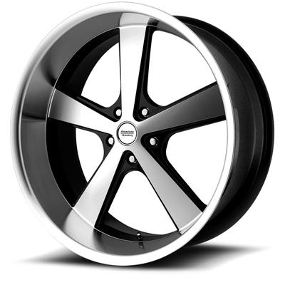 American Racing Wheel, Nova, Aluminum, Black, 22 in. x 11.0 in., 5 x 5.00 in., 6.710 in. Backspace - 70122150318