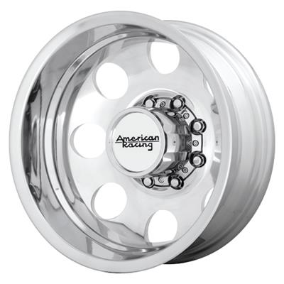 American Racing Wheel, American Racing, AR204, Baja Dually, Aluminum, Polished, 17 in. x 6 in., 8 x - S0185