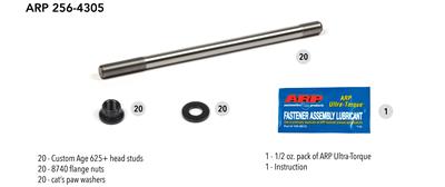 ARP Cylinder Head Studs, Pro Series, Custom Age 625+ Alloy, 12-Point Nuts, Ford, V8, Modular, Kit - 2564305