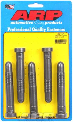 ARP Wheel Studs, NASCAR Speed, Quick-Nose, Press-In, 5/8-18 in. RH, 4.050 in. UHL, Set of 5 - 3007724