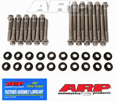 ARP Cylinder Head Bolts, Stainless 12-Point, Ford, 289, 302, with Stepped Washers, Kit - 4543605