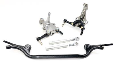 Ridetech Steering System, Tru Turn, Steel, Black Powdercoated, Chevy, 2 in. Lowered Height, Kit - 11169500