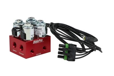 Ridetech Air Valve, 2-Way, Aluminum, Red Anodized, Each - 31932501
