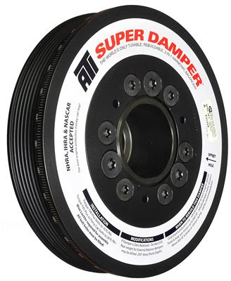 ATI Performance Products Harmonic Balancer, Serpentine, Internal Balance, Aluminum/Steel, Black - 917303