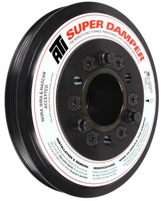 ATI Performance Products Harmonic Balancer, Super Damper, Internal Balance, Aluminum/Steel, Black - 917306