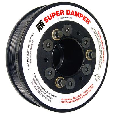 ATI Performance Products Harmonic Balancer, Super Damper, Internal Balance, Aluminum, Black, Mopar - 918438