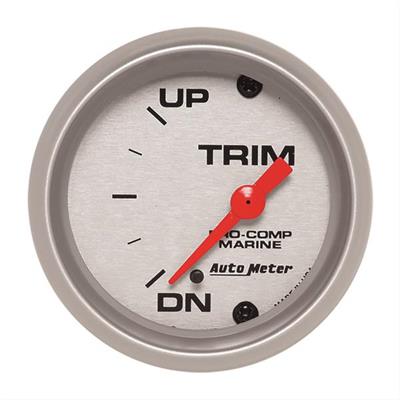Auto Meter Marine 2-1/16" Trim Level, On/Up, Marine Silver Ultra-Lite - 20076633