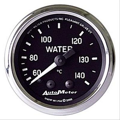 AutoMeter Gauge, Cobra Series, Water Temperature, 80-140 Degrees C, 2 1/16 in., Analog, Mechanical - 201007