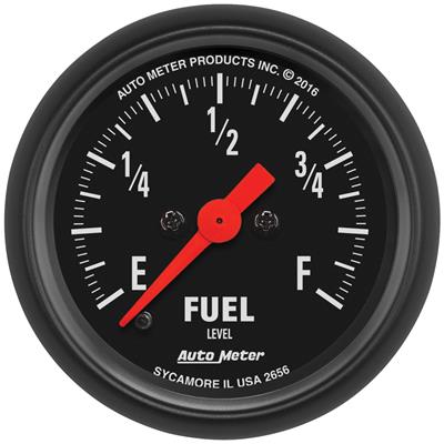 AutoMeter Gauge, Z-Series, Fuel Level, 0-280 ohms, Programmable, 2 1/16 in., Stepper Motor - 2656