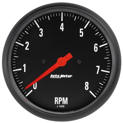 AutoMeter Tachometer, Z-Series, 0-8,000 rpm, 5 in., Analog, Electrical, Each - 2677