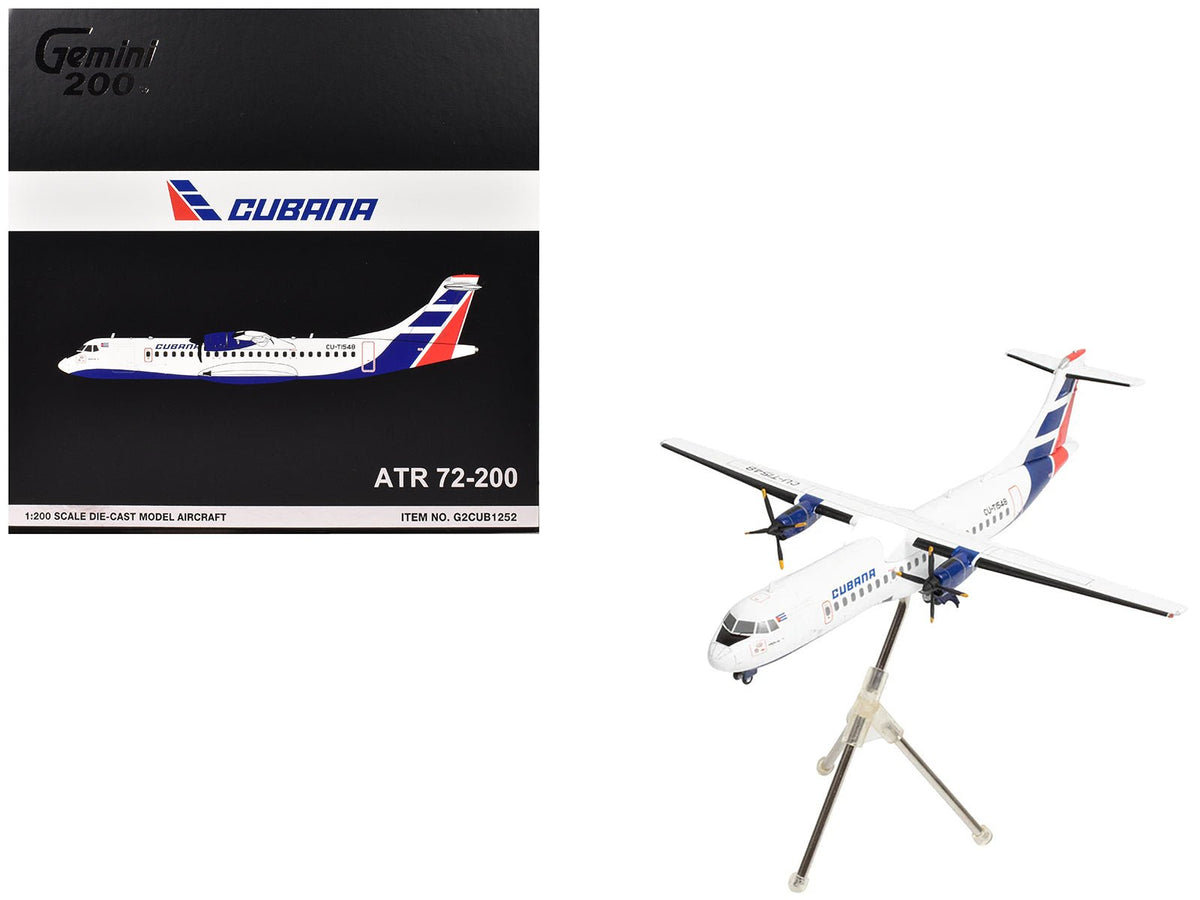 Rapid Vehicles ATR 72-200 Commercial Aircraft "Cubana de Aviacion" (CU-T1548) White with Red and...