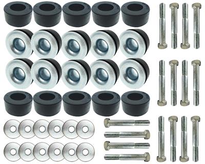 Auto Pro USA, INC Body Mount Hardware, Steel, Zinc Plated, Designed To Fit 2-door Coupe Models - BM1020KIT