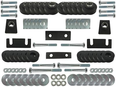 Auto Pro USA, INC Body Bushings, Body Mount Kits with Hardware, Black Rubber Bushings, Chevrolet - BM1024KIT