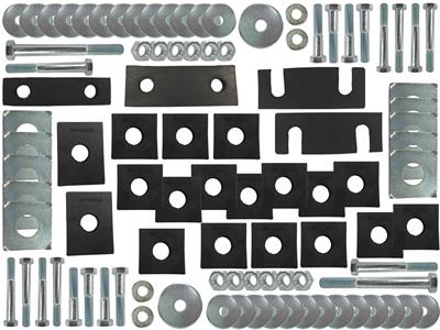 Auto Pro USA, INC Body Bushings, Body Mount Kits with Hardware, Rubber, Black, Chevrolet, Kit - BM1026KIT