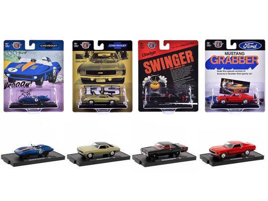 "Auto-Drivers" Set of 4 pieces in Blister Packs Release 111 Limited Edition to 9600 pieces Worldwide 1/64 Diecast Model Cars by M2 Machines free shipping USA