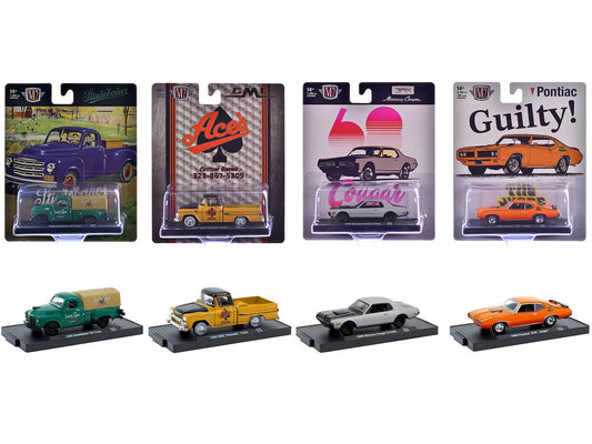 "Auto-Drivers" Set of 4 pieces in Blister Packs Release 127 Limited Edition to 7500 pieces Worldwide 1/64 Diecast Model Cars by M2 Machines free shipping USA