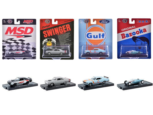 "Auto-Drivers" Set of 4 pieces in Blister Packs Release 131 Limited Edition to 7500 pieces Worldwide 1/64 Diecast Model Cars by M2 Machines free shipping USA
