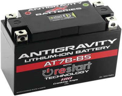 Antigravity Batteries Batteries, Re-Start, Starting, Lithium, 12 V, 180 amps, Top and Side - AT7BBSRS