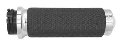 Avon Grips Grips, Memory Foam, Aluminum, Chrome, Throttle Cable Compatible, 1.500 in. Diameter - MF63ACH