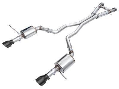 AWE Tuning Exhaust System, Touring Edition, Catback, Stainless Steel, Natural, Split Rear Exit - 301533952
