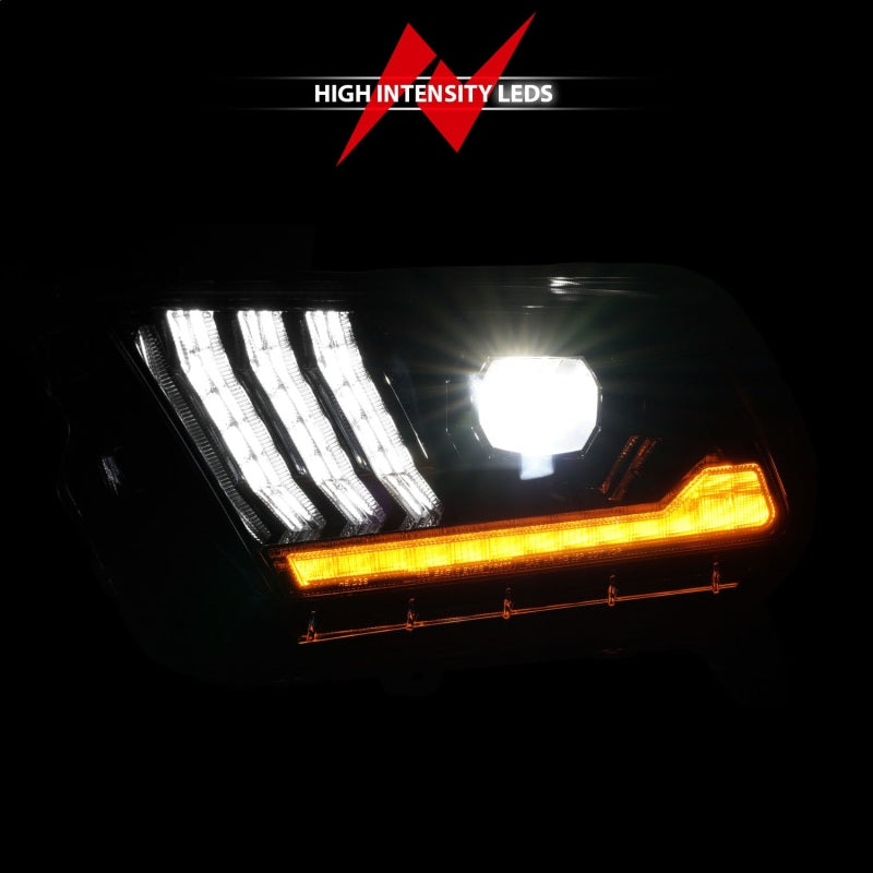 FR SPORT ANZO 10-14 Ford Mustang LED Projector Headlights w/Sequential Light Tube (NON HID...