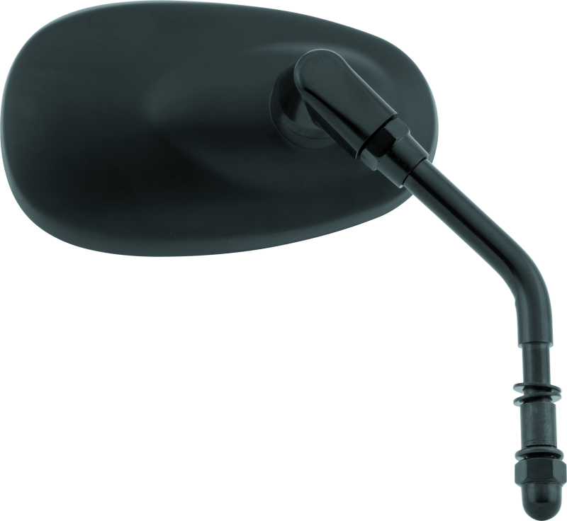 BikeMaster Harley Oval Mini Mirror - Each - Matte Black 601154
