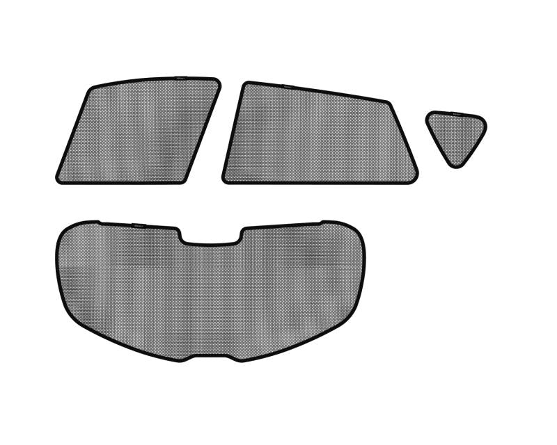3D MAXpider 2010-2013 Mazda Mazda3 Hatchback Black Sun Shades - Complete Set S1MZ0150