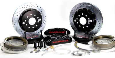 Baer Disc Brake Systems Disc Brake Kit, Baer Claw Pro+, Rear, Cross-drilled/Slotted Rotors - 4302487B
