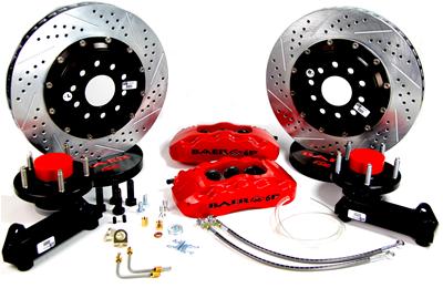 Baer Disc Brake Systems Disc Brakes, Pro-Plus, Front, Drilled/Slotted Rotors, 6-Piston Red - 4301336R