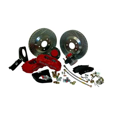 Baer Disc Brake Systems Disc Brakes, Track, Front, Cross-Drilled/Slotted Rotors, 4-Piston Calipers - 4301381R