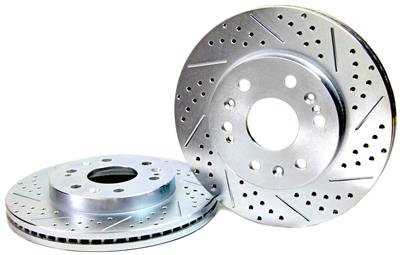 Baer Disc Brake Systems Brake Rotor, Front, Drilled and Slotted, Premium, Mill Balanced, Direct - 55097020
