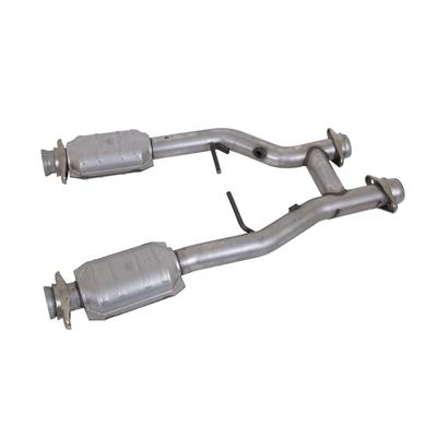 BBK Performance Crossover Pipe, H-Pipe, with Converters, Steel, Aluminized, 2.5 in., Ford, 4.6L, Kit - 1538