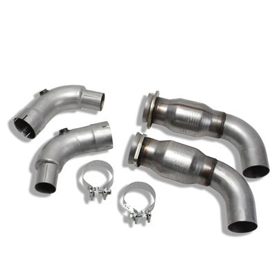 BBK Performance Mid-Pipes, CNC Series Short High-Flow, Steel, Aluminized, 3.00 in. O.D., Catalytic - 16481
