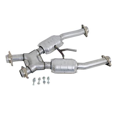 BBK Performance Crossover Pipe, X-Pipe, with Converters, Steel, Aluminized, 2.5 in. Diameter, Ford - 1672