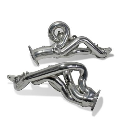BBK Performance Headers, Shorty, Steel, Silver Ceramic Coated, Ford, 5.0L, Pair - 18480
