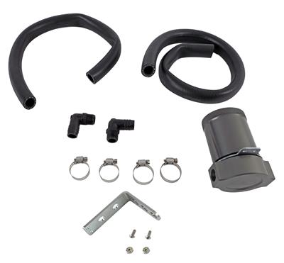 BBK Performance Oil Catch Can, Oil Separator, Round, Aluminum, Natural, Passenger Side, Ford, Kit - 1919