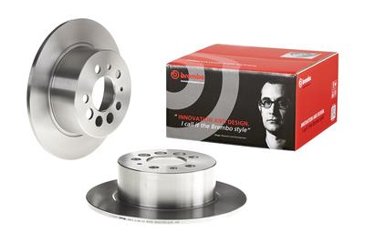 Brembo Brake Rotor, Brembo, Solid, Solid Surface, 11.06 in. Diameter, Iron, UV-Coated, Volvo, Each - 08344124