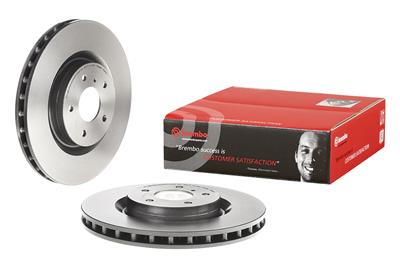 Brembo Brake Rotor, Brembo, Vented, Solid Surface, 12.76 in. Diameter, Iron, UV-Coated, for - 09848511