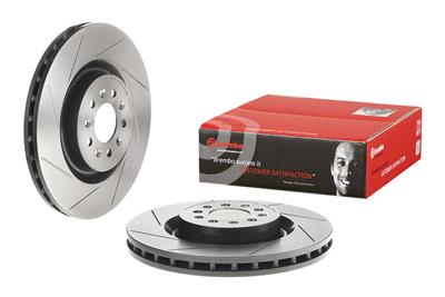 Brembo Brake Rotor, Brembo, Vented, Slotted Surface, 13.98 in. Diameter, Iron, UV-Coated, Aston - 09878021