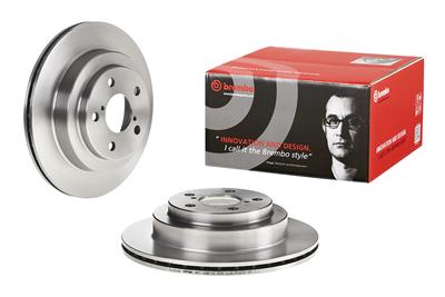 Brembo Brake Rotor, Brembo, Vented, Solid Surface, 10.47 in. Diameter, Iron, UV-Coated, Subaru, Each - 09914710
