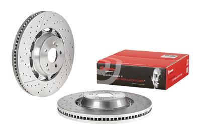 Brembo Brake Rotors, Brembo Prime UV Coated Brake Rotors, 15.35 in. Diameter, UV-Coated, Front - 09C12733