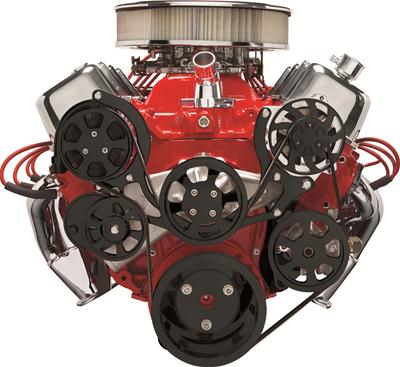 Billet Specialties Tru Trac Serpentine Systems with A/C - BLK14220