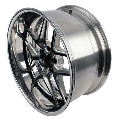 Billet Specialties TEC 5 Black Machined Wheels with Polished Lip - S2658