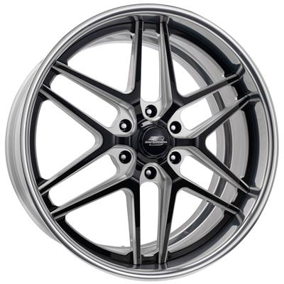 Billet Specialties TEC 6 Black Machined Wheels with Polished Lip - S2666